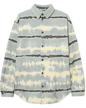 Off-White c/o Virgil Abloh Tie-Dye Cotton Overshirt - Grey