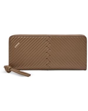 Loewe Zip Calfskin Wallet - Brown