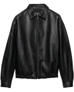 Prada Nappa Leather Jacket - Black