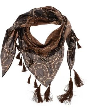 DSquared² Fringe-Trim Scarf - Brown