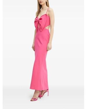 Bardot Bow-Detail Cut-Out Maxi Dress - Pink