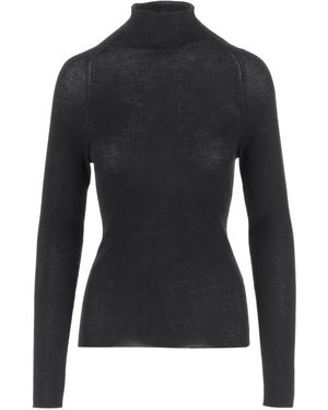 Aspesi Ribbed Turtleneck Sweater - Black