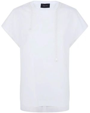 Simone Rocha "Layered Liquid Smock" T-Shirt With Embroidered - White