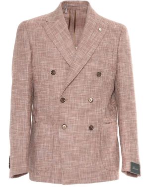 Brando Double-Breasted Blazer - Pink