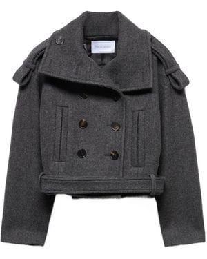 7 For All Mankind Cappotto Doppiopetto Con Cintura - Nero