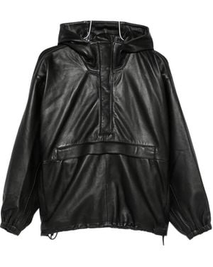 Rohe Hooded Leather Jacket - Black