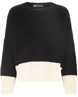 Akep Colour-Block Jumper - Black