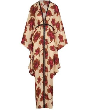 Johanna Ortiz Floral-Print Maxi Dress - Natural