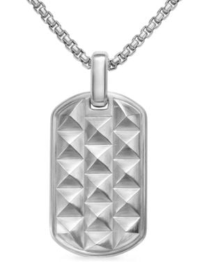 David Yurman Pyramid タグ 35mm スターリングシルバー - グレー