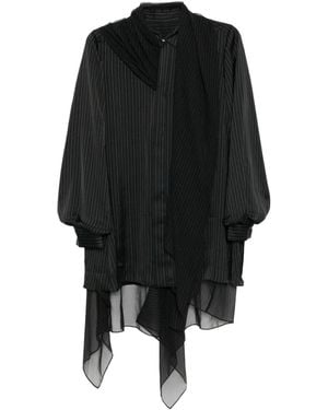 Sacai Striped Dress - Black
