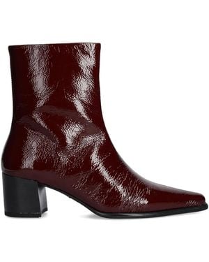 Vagabond Shoemakers Pointed-Toe Block-Heel Ankle Boots - Brown