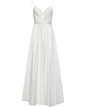 Blanca Vita Robe Longue À Taille Resserrée - White