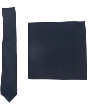 Remus Uomo Textured Tie Set - Blue