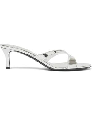 SCAROSSO Pauli Crossed-Straps Sandals - White