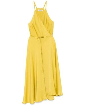 MOUTAKI Satin Midi Dress - イエロー