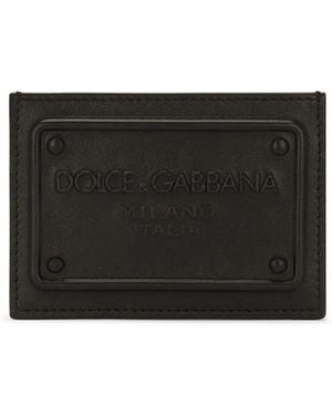 Dolce & Gabbana Card Holder With Logo Plaque - Black