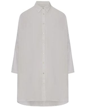 120% Lino Long-Sleeve Shirt - White