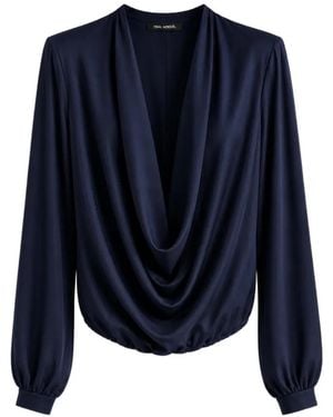 Yigal Azrouël Victoria Draped Blouse - Blue