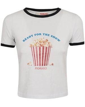 Fiorucci Popcorn-Print T-Shirt - White