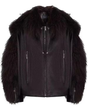Manokhi Jade Shearling Jacket - Black