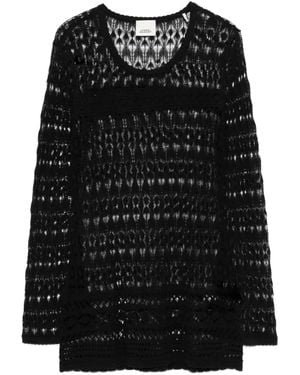 Isabel Marant クロシェ ベルスリーブ トップ - ブラック