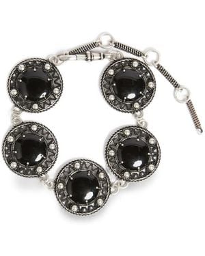 Ann Demeulemeester Bracciale Con Decorazione Cabochon - Metallizzato