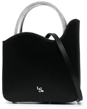 Le Silla Micro Ivy Satin Bag - Black