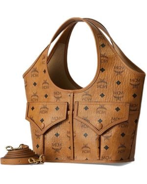 MCM Small Leni Tote Bag - Brown