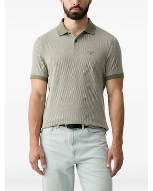 Barbour Copgrove Geometric-Print Short-Sledeve Polo Shirt - Grey