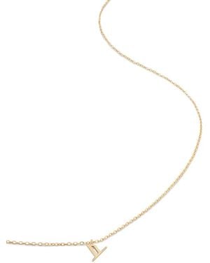 Monica Vinader 14Kt Small Initial Y Necklace - Metallic