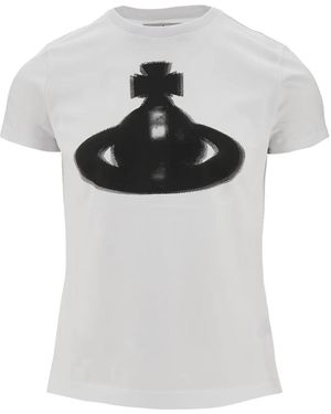 Vivienne Westwood T-Shirt Mit Grafischem Kronen-Print - Grau