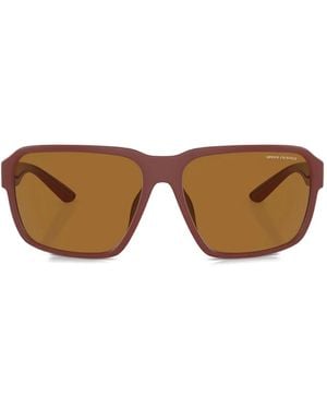 ARMANI EXCHANGE Rectangle-Frame Sunglasses - Brown