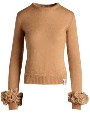 Bally Frill-Cuff Sweater - White