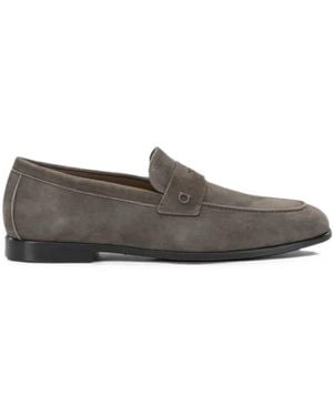 Ferragamo Suede Loafers - Grey