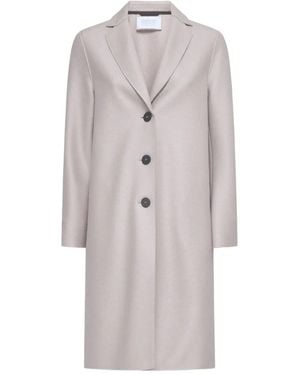 Harris Wharf London Pressed Wool Overcoat - Natural