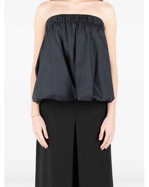 Societe Anonyme Striped Gathered Mini Skirt - Blue