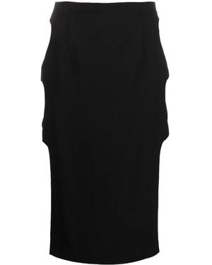 Marco Rambaldi Cut-Out Midi Skirt - Black