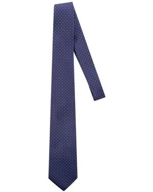 Corneliani Geometric-Print Tie - Blue