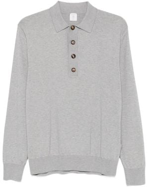 Eleventy Polo De Manga Larga - Gris