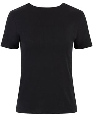 Nina Ricci Plunging Draped Back T-Shirt - Black