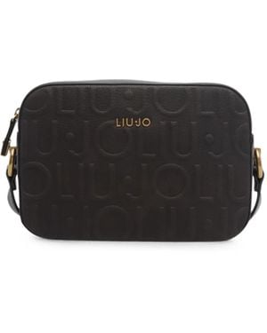 Liu Jo Medium Logo-Embossed Crossbody Bag - Black