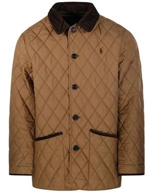 Ralph Lauren Quilted Long-Sleeve Jacket - Brown