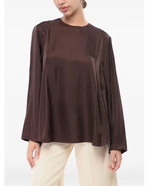 Loulou de Saison Blusa Adalyn De Seda Y Sarga - Marrón