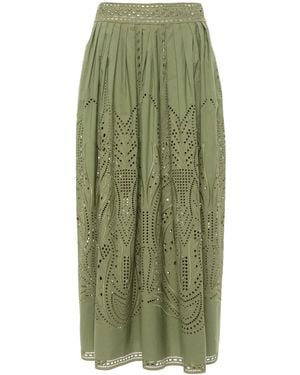 Alberta Ferretti カットアウト スカート - グリーン