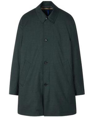 Paul Smith Button Pocket Wool Coat - Blue