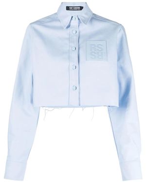 Raf Simons Cropped Blouse - Blauw
