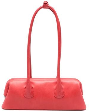 OSOI Mini Boat Leather Tote Bag - Red