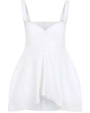 Carven Poplin Top - White