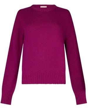 Liu Jo Ribbed Crew-Neck Jumper - Purple