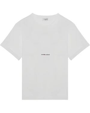 Saint Laurent Short-Sleeved Crew-Neck T-Shirt - White